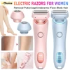 Women Electric Epilator 2 in 1 Body Hair Removal Razor Waterproof Rechargeable Bikini Trimmer for Pubic Legs Underarms Face Hair 1