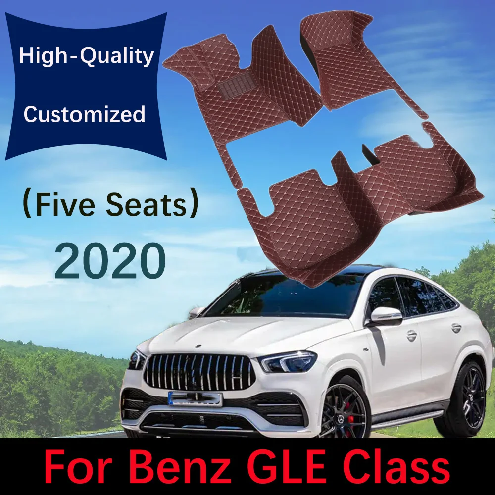 

High-Quality Custom Leather Car Floor Mats For Mercedes Benz GLE Class Five Seats C167 2020 Automobile Carpet Rugs Foot Pads