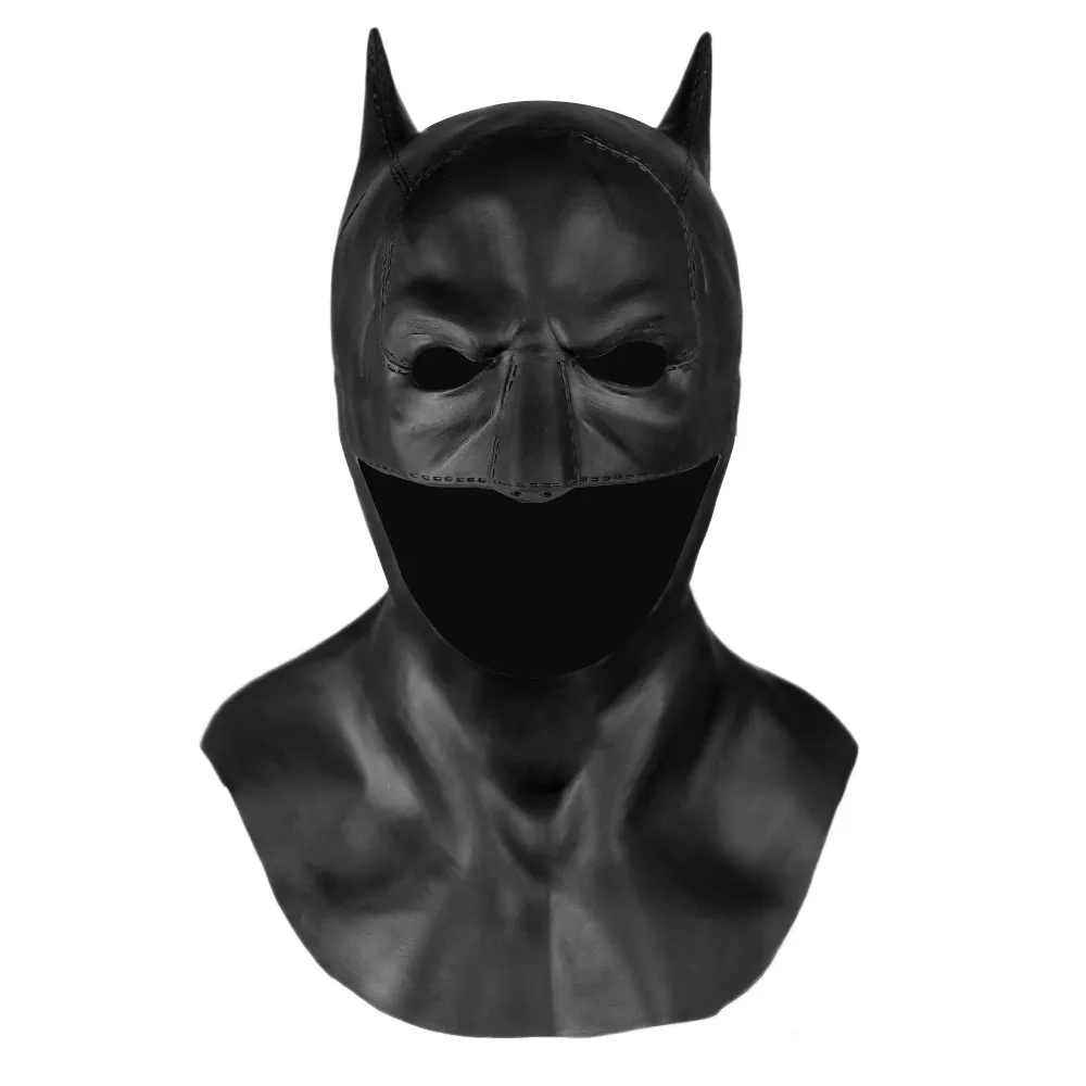 

New The Bat Mask Bruce Wayne Masks Cosplay Anime Latex Helmet Robert Pattinson Halloween Carnival Party Costumes Props