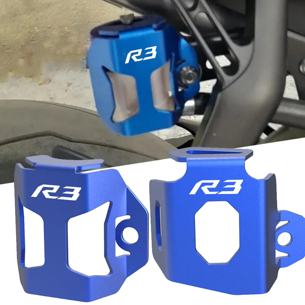 

For Yamaha YZF-R3 YZFR3 2015-2021 2022 2023 2024 Motorcycle Rear Brake Fluid Reservoir Cap Cylinder Cover Guard Protector yzf r3