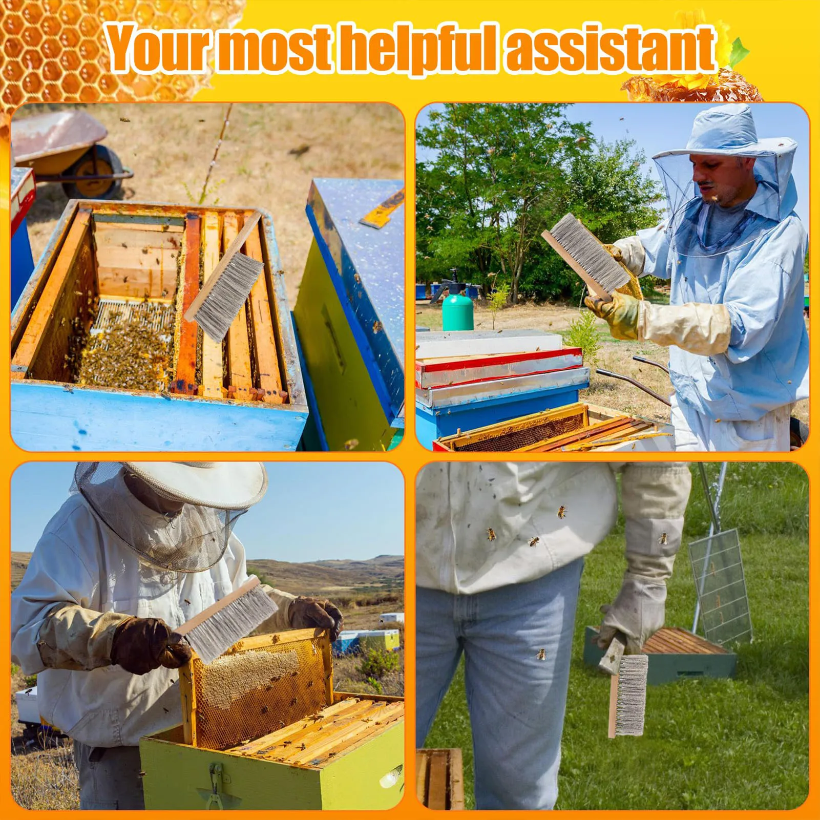 Beekeepers Beekeeping Brush Reduce Discomfort and Irritation to Bees for Removing Bees Resting on Clothing beekeeping tools beekeeping accessories