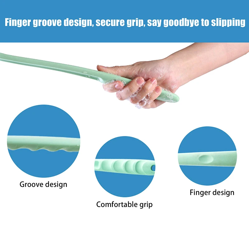 Description Picture 6 of itemDouble-Sided Silicone Back Long Handle Scrubber Body Bath Brush Mud Back Massage Scrubber Shower Massage Exfoliation Brush