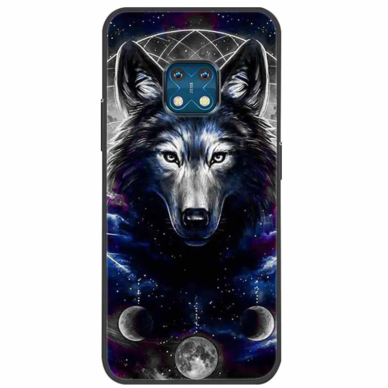 Soft Silicone Landscape Tiger TPU Back Cover with Cute Cartoon Design