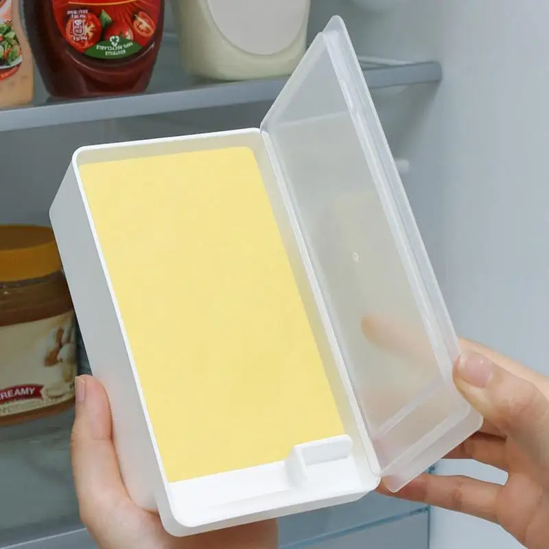 Butter Cutter Box Unbreakable Butter Dish with Clear Lid and Cutter Space-Saving and Easy Cutting Safe Keeper Tray