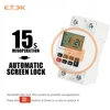 ETEK  220V Din Rail Weekly Days Hour Programmable Intelligent relay 40A 2p with Battery 7 Days Countdown Timer EKTS316 3