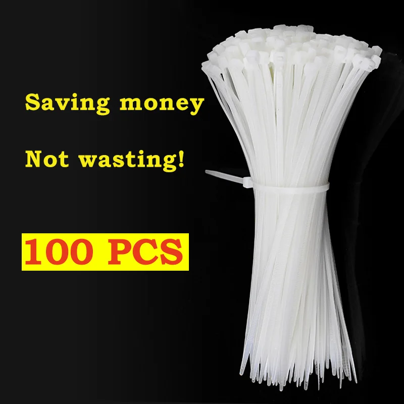 Cable Ties Self locking Nylon Cable Zip Ties 100pcs Plastic Colored Zip Tie Wrap BundleTies