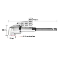 Fixation d'adaptateur de perceuse à 105 degrés, douille hexagonale d'extension de pilote d'impact 1/4 "pour clés et perceuses, tournevis de charge 6