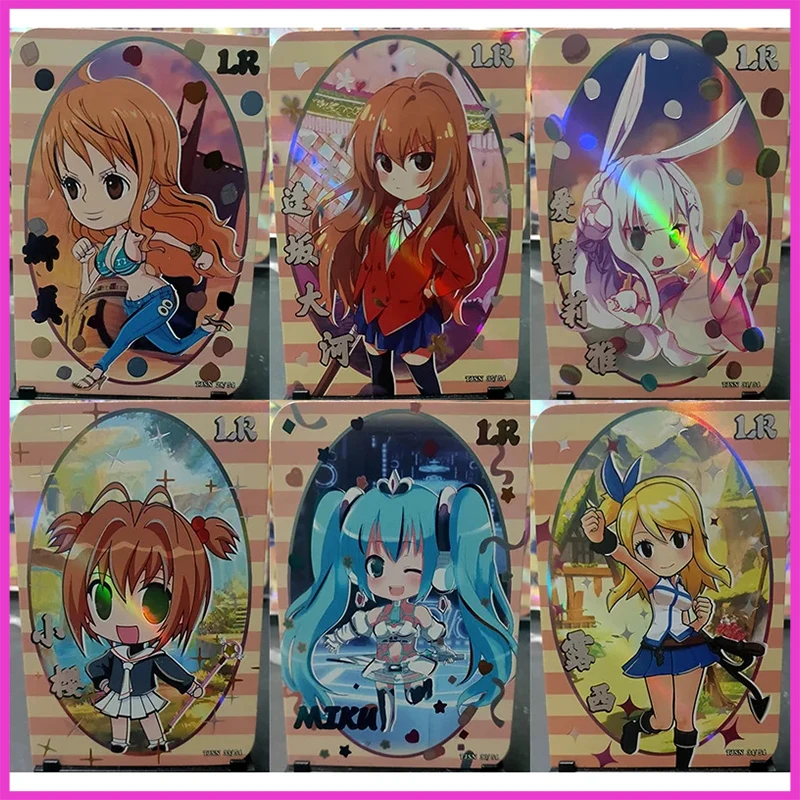 

Аниме богиня история Kawaii LR Flash Card Nami Hatsune Miku Эмилия Беатрис Люси Игрушки для мальчиков коллекционные карты подарок на день рождения