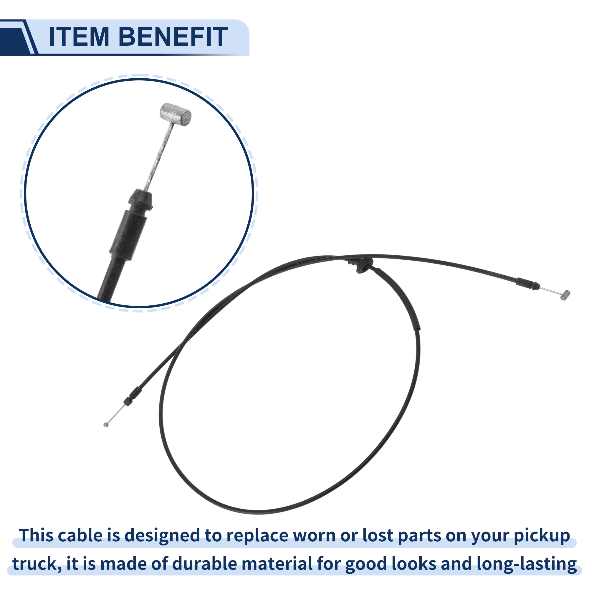 현대 투손 2015-2017 No.81190D3000 용 UXCELL 후드 래치 릴리스 케이블