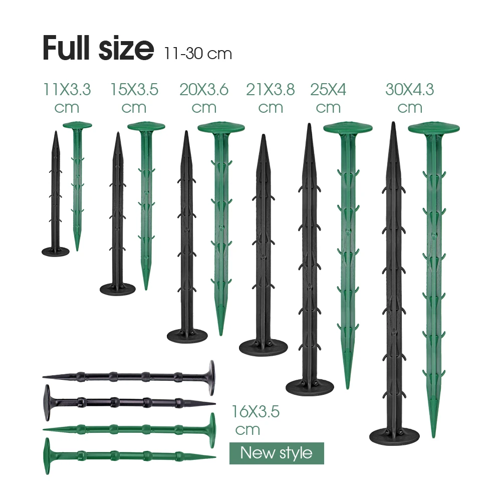5-50pcs 11-30cm Garden Landscaping Stakes nchoring Spike Nail Anchors Ground Stake Turf Hold Down for Tent Tarps Net Fabric Edge garden staples plant stakes