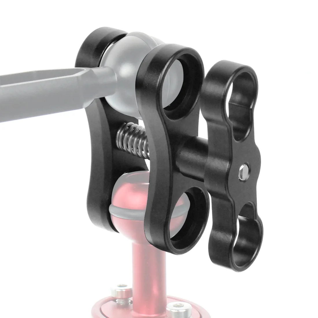 알루미늄 CNC 1 볼 헤드 버터 플라이 클립 다이빙 라이트 암 클립 어댑터 브래킷 홀더 Gopro DJI 액션 SLR 카메라 수중