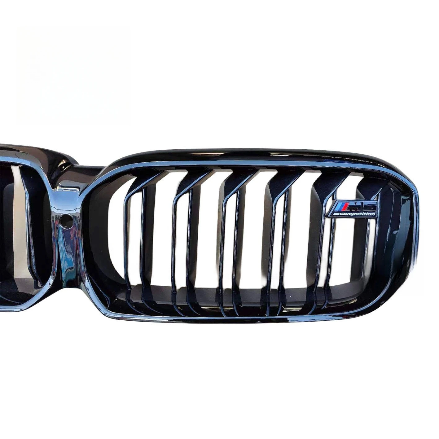 2010- For BMWs F10 F18 M5 bumper grille smooth black double seam 5 series 520i 535i 550i middle grid