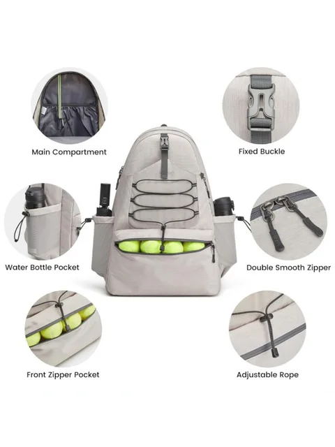 Badminton Bag Waterproof Multifunctional Shoulder Bag Separate Shoe Compartment Sport Bag Gym Bag Racket Bag Pickleball Bag 4