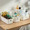 1pcCabinet storage box kitchen home sorting sundries sink storage basket storage basket cosmetics tabletop box 2