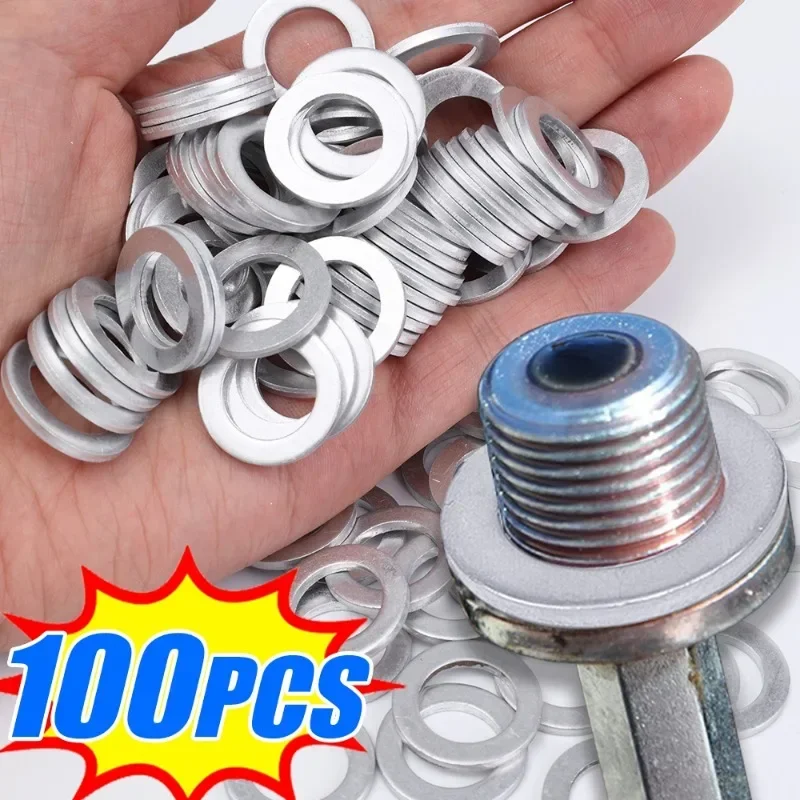 M14 Car Sealing Gasket Aluminum Screw Washer Auto Engine Bottom Oil Drain Screw Sealing Gasket Accessories For Honda 94109-14000 oil drain plug gasket oil drain plug seal washer sealing washers