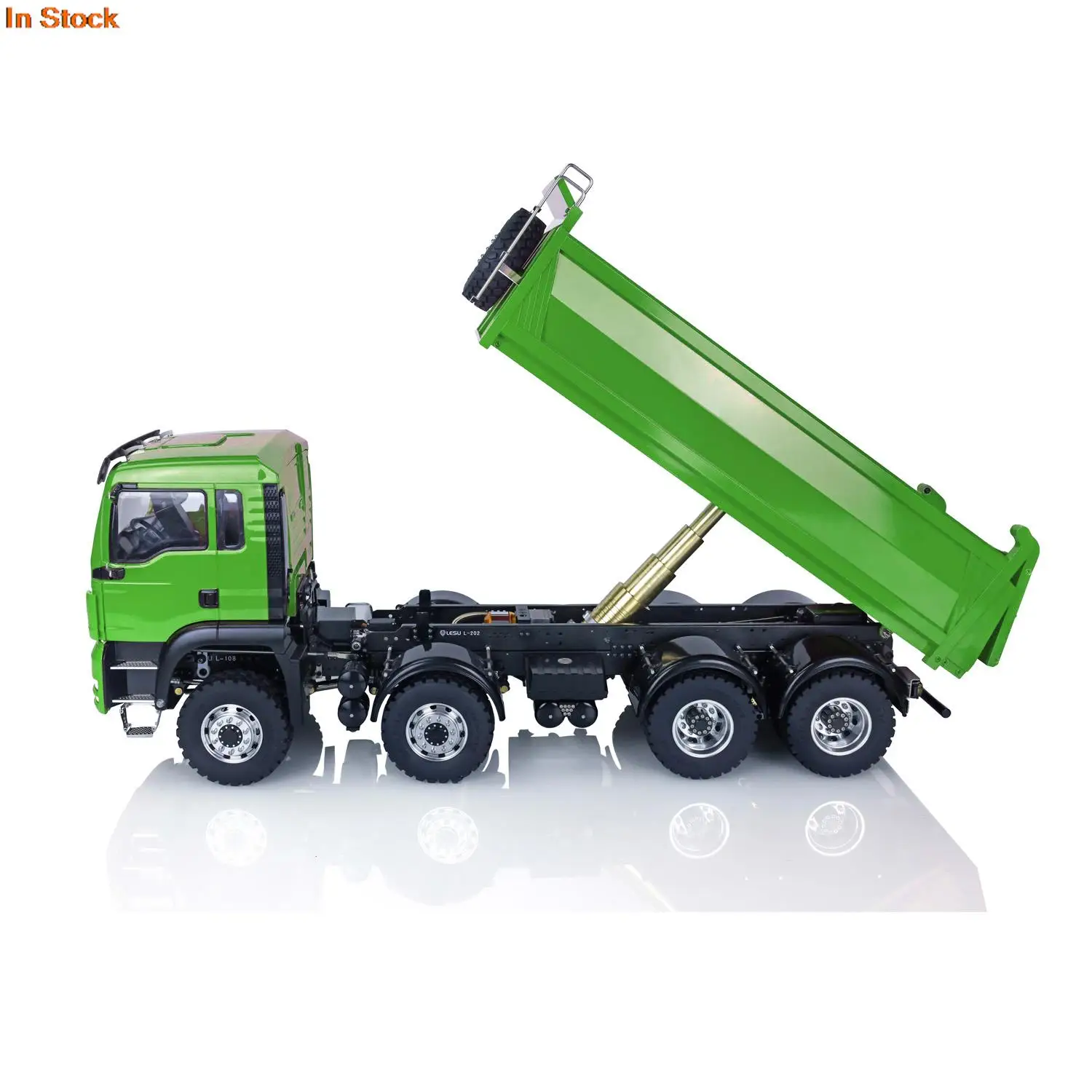 Lesu 1/14 Kit Cupire Verniciato Modello 8*8 Idraulico Uomo Rc Dumper Truck Sound Light Motor Esc Servo Cabin Radio Toys Ragazzi Thzh0484