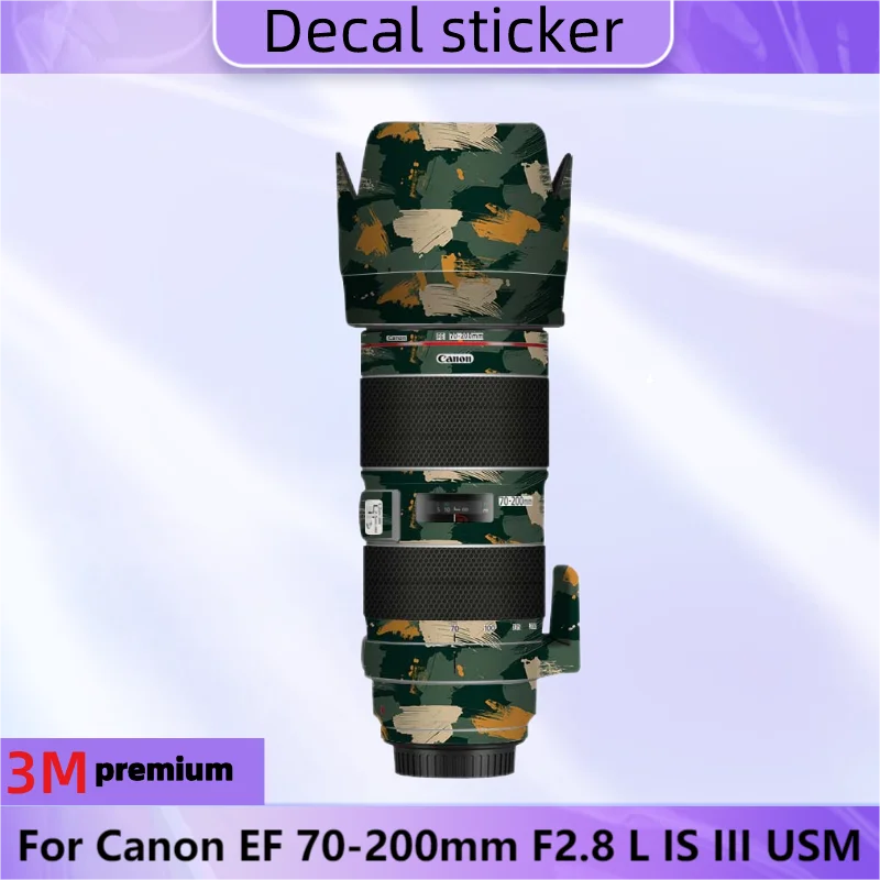 Per Canon Ef 70-200Mm F2.8 L Is Iii Usm Lens Sticker Pellicola Protettiva Per Decalcomanie Per La Pelle Cappotto Protettivo Antigraffio Ef 70-200 F/2.