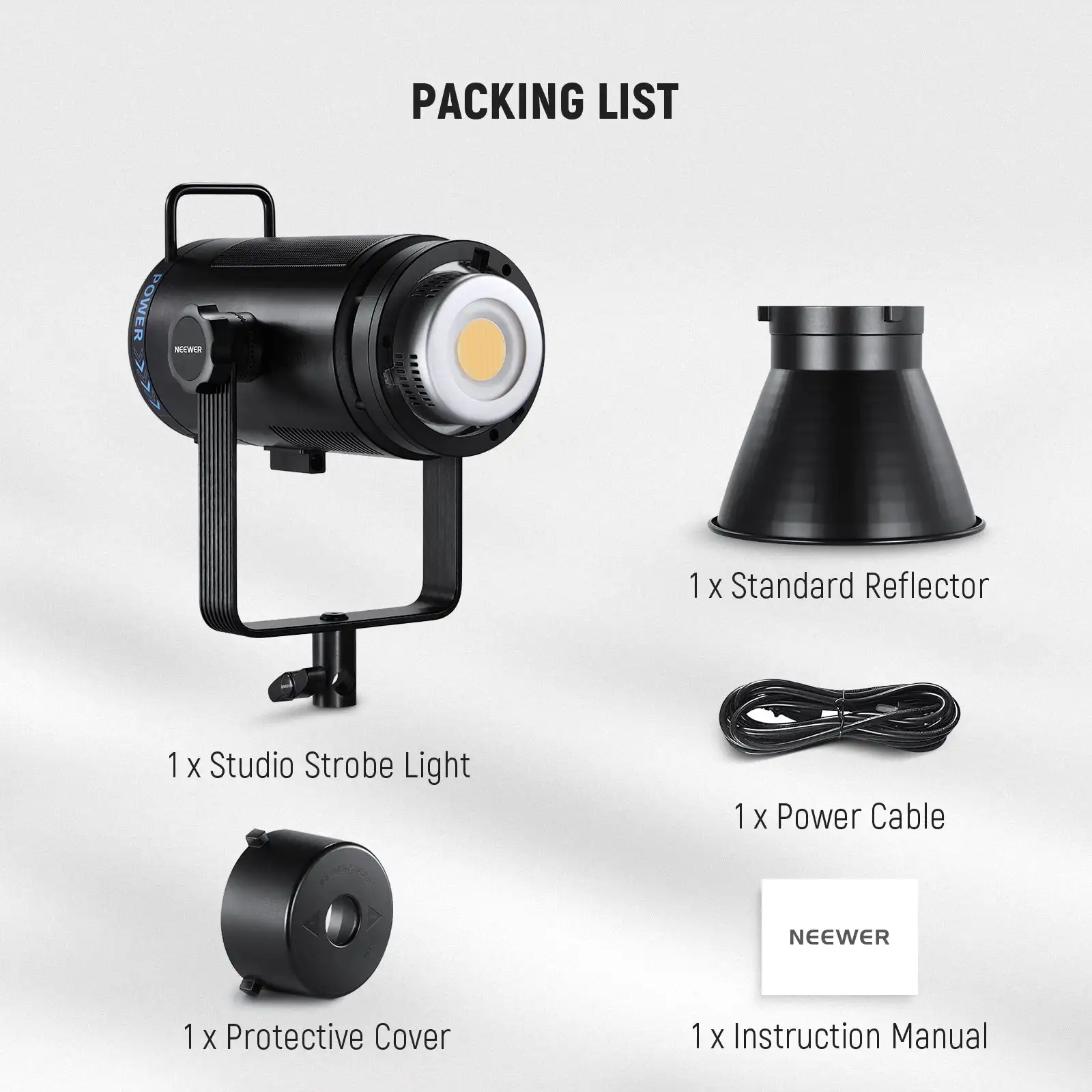 NEEWER CB200B 이중 색상 LED 비디오 조명, 2700K-6500K 2.4G 앱 리모컨 COB LED 조명, 비디오 레코드 보웬스 마운트 포함, 210W