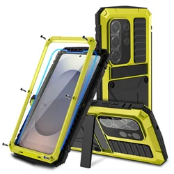 Rugged Metal Shockproof Outdoor Sports Heavy - Duty Protective Phone Case for Galaxy S20+ (Yellow)