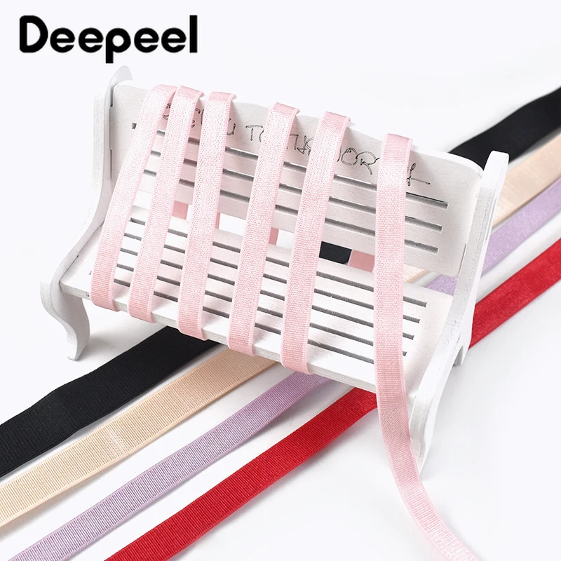 Soft Nylon Elastic Bands Underwear Bra Strap Rubber Band Garment Shoulder Straps Stretch Tape Sewing Accessories 5Meters 6-25mm