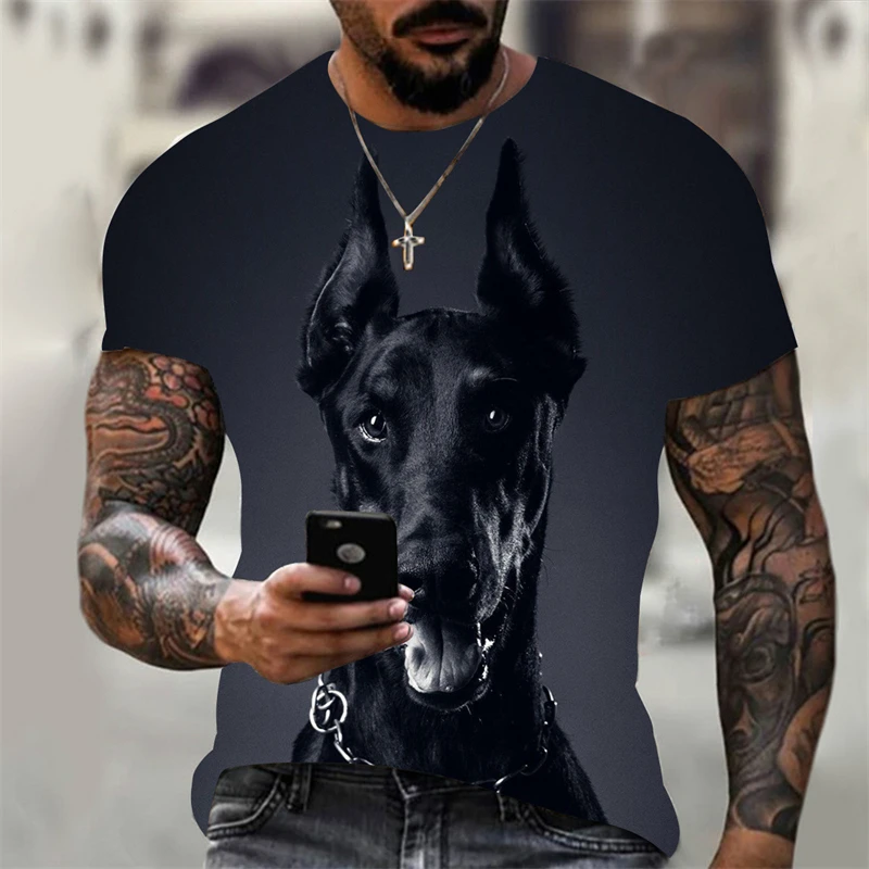 

New 2024 Hot 3D Digital Print Animal 2 Pattern Outdoor Fitness Sport Men's short sleeve T-shirt new design plus size XXS-6XL