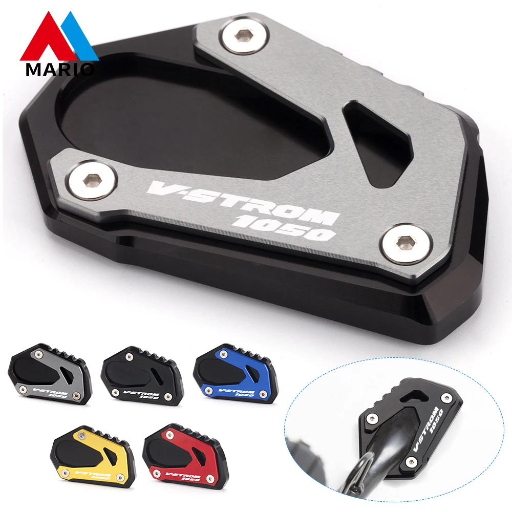 

Motorcycle Foot Side Stand Enlarger Extension Kickstand Pad Plate Anti-slip For Suzuki V-Strom 1000 1050 VSTROM V Strom 1050XT