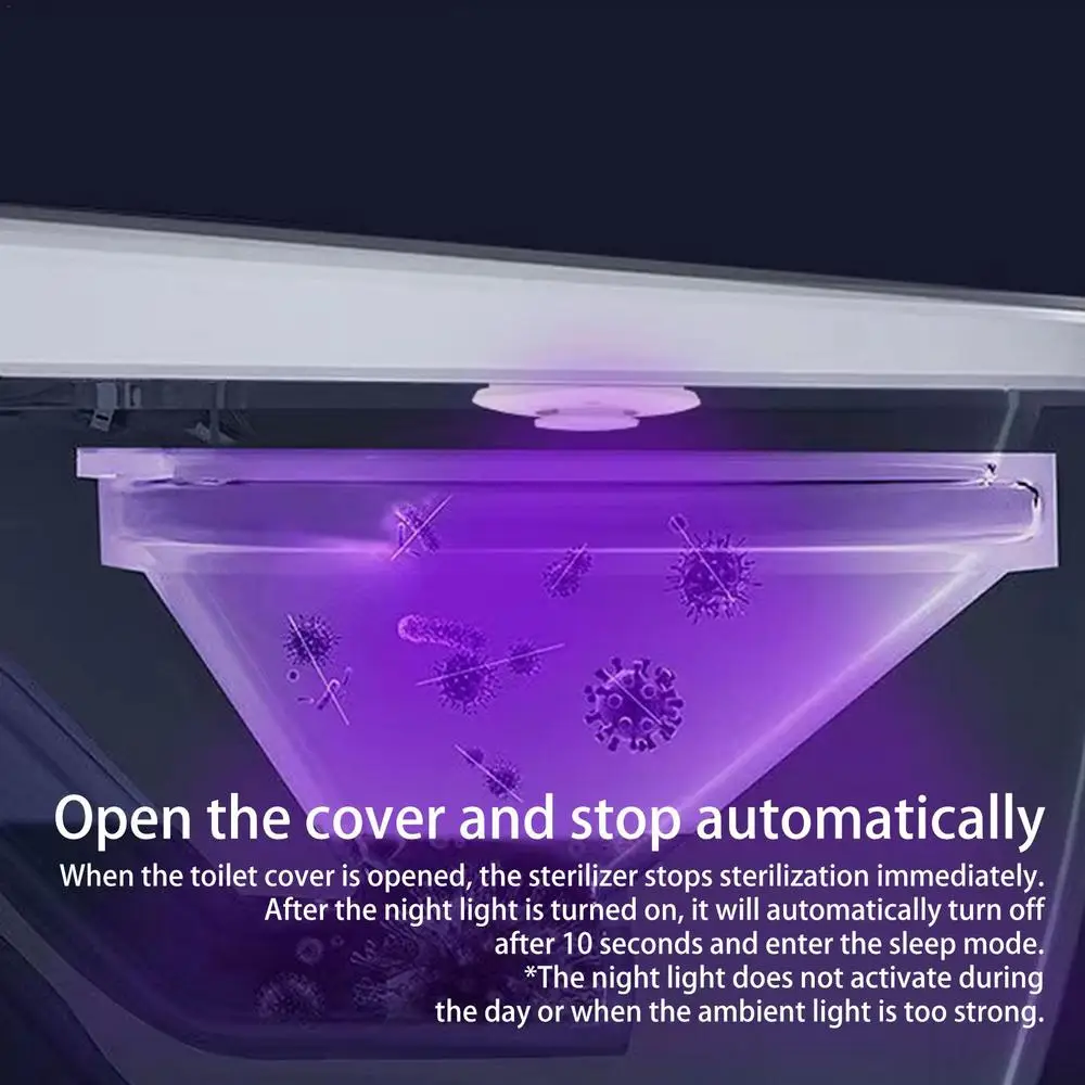 Toilet UV Sterilization Lamp Portable Mini LED Toilet Bowl Light USB Rechargeable Ultraviolet Sterilizer uv disinfection lamp,uv sterilization lamp