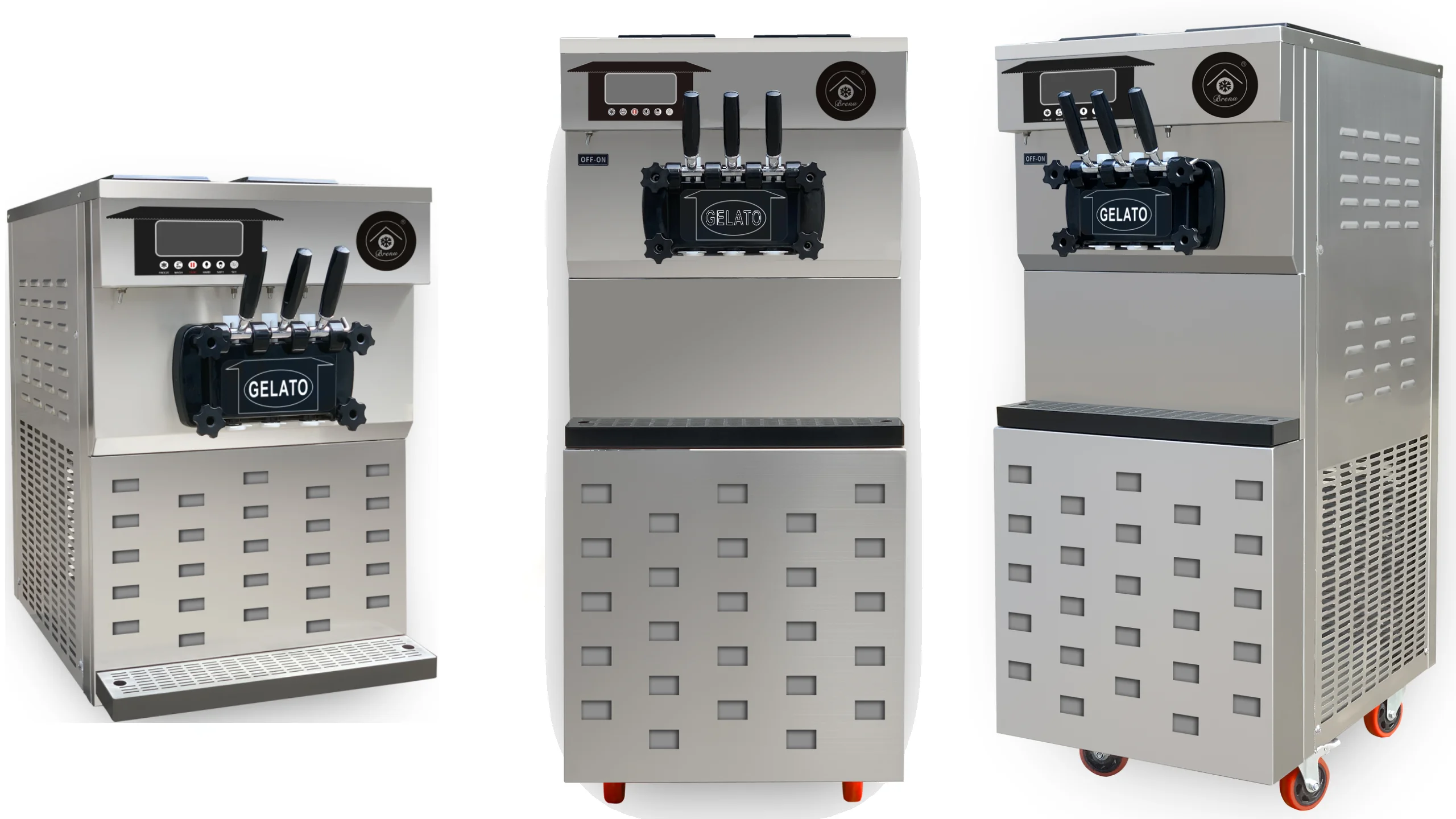 Digital Manufacture Commercial 3 Flavor Fruit Yogurt Soft Serve Machine Ice Cream For Making Ice Cream Makers For Business