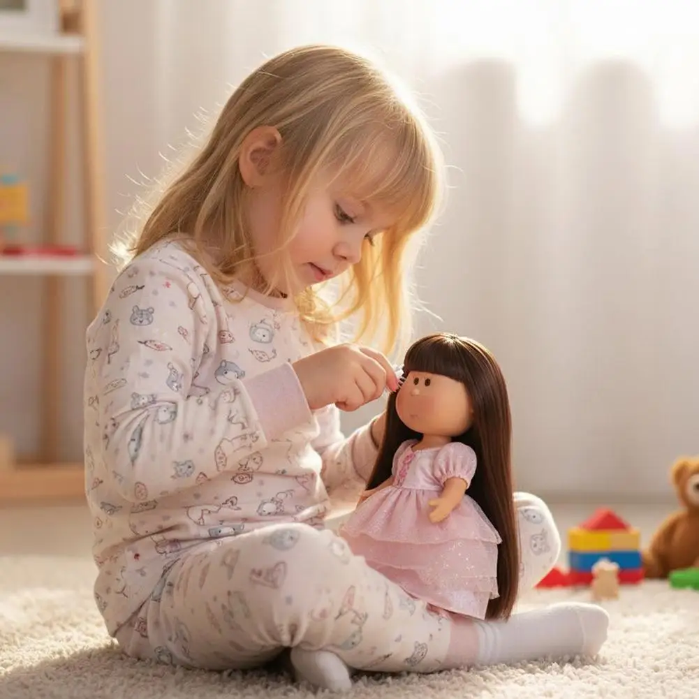 14cm 미니 감자 인형 5개 관절 가동 DIY 비닐 귀여운 인형 장난감 곱슬머리 14cm 콩눈 비닐 인형 어두운 피부 드레스업 인형 장난감