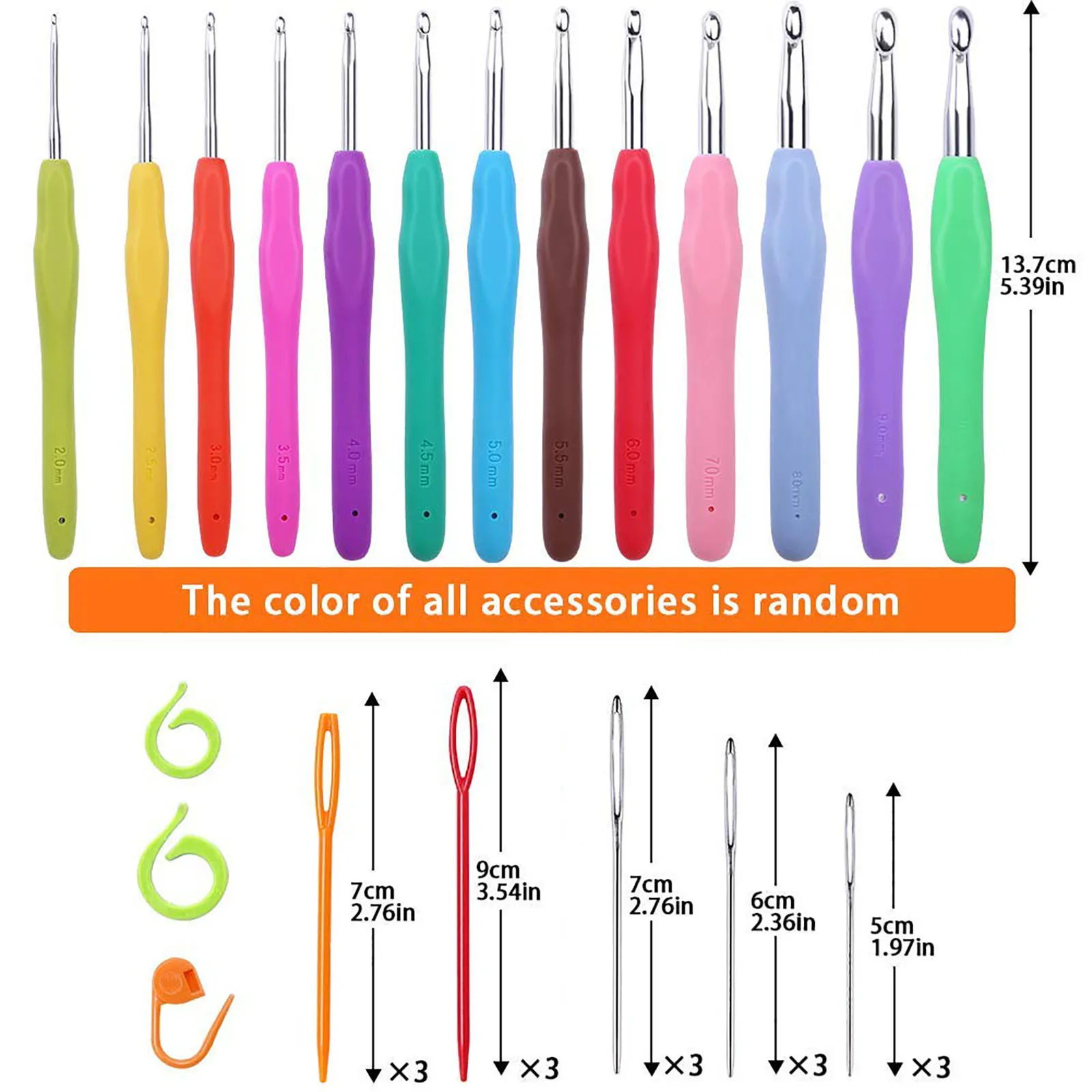 Crochet Hook Kit Knitting Needles Set With Bag Markers DIY Hand Sewing Accessories crochet kit