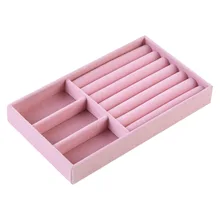 

Flocking Jewelry Earrings Hand Necklace Finishing Storage Box
