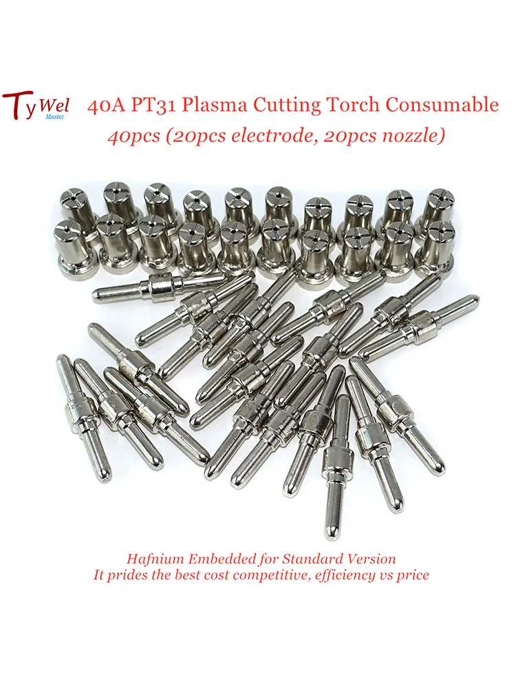 40pcs-PT31-Plasma-Cutting-Torch-Consumable-Long-Swirl-Baffle-40A-PT-31 ...