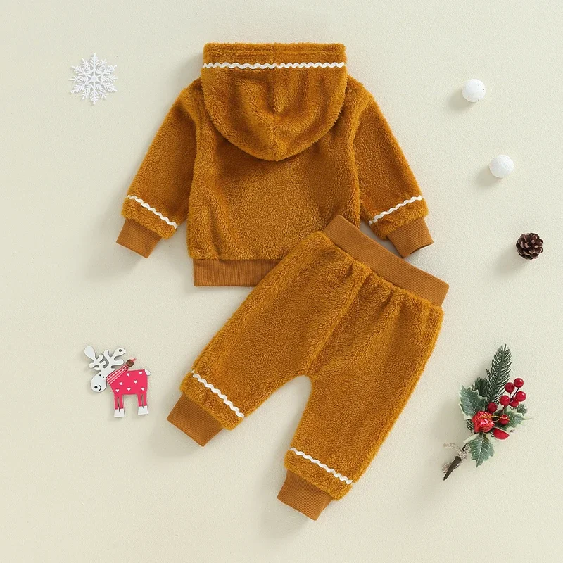 Kids Clothing Set Baby Boy Gingerbread Christmas Outfit 2Pcs