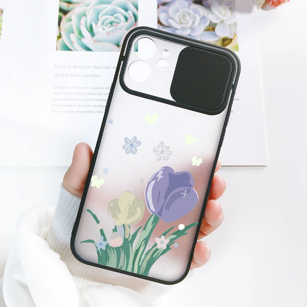 Case For Iphone 13 Pro Max Case Iphone 11 Pro 12 Xs X Xr 7 8 6 6s Plus Funda 12 Mini Lens Push Window Protection Painted Cover Phone Case Covers Aliexpress