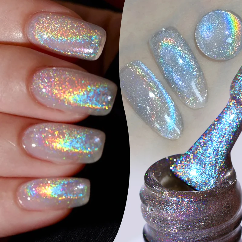 Produktbild von Biutee UV Gel Nagellack Set – 6 Glitzer-Farben Mit Magnet, Holografisch, Langlebig, Für Katzenaugen-Effekt