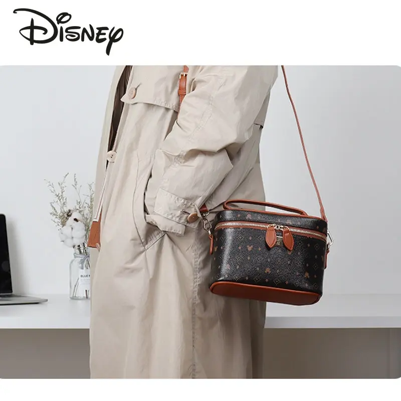 Disney Mickey Original Women's Handbag Multifunctional Large Capacity Toilet Products Handbag Fashion High Quality Handbag