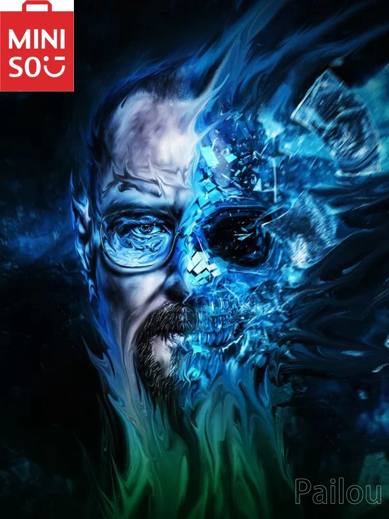 MINISO Oil Painting By Number Breaking Bad Classic Walter White Home Decoration Painting Wall Bedroom Room Decor Gift Frameelss