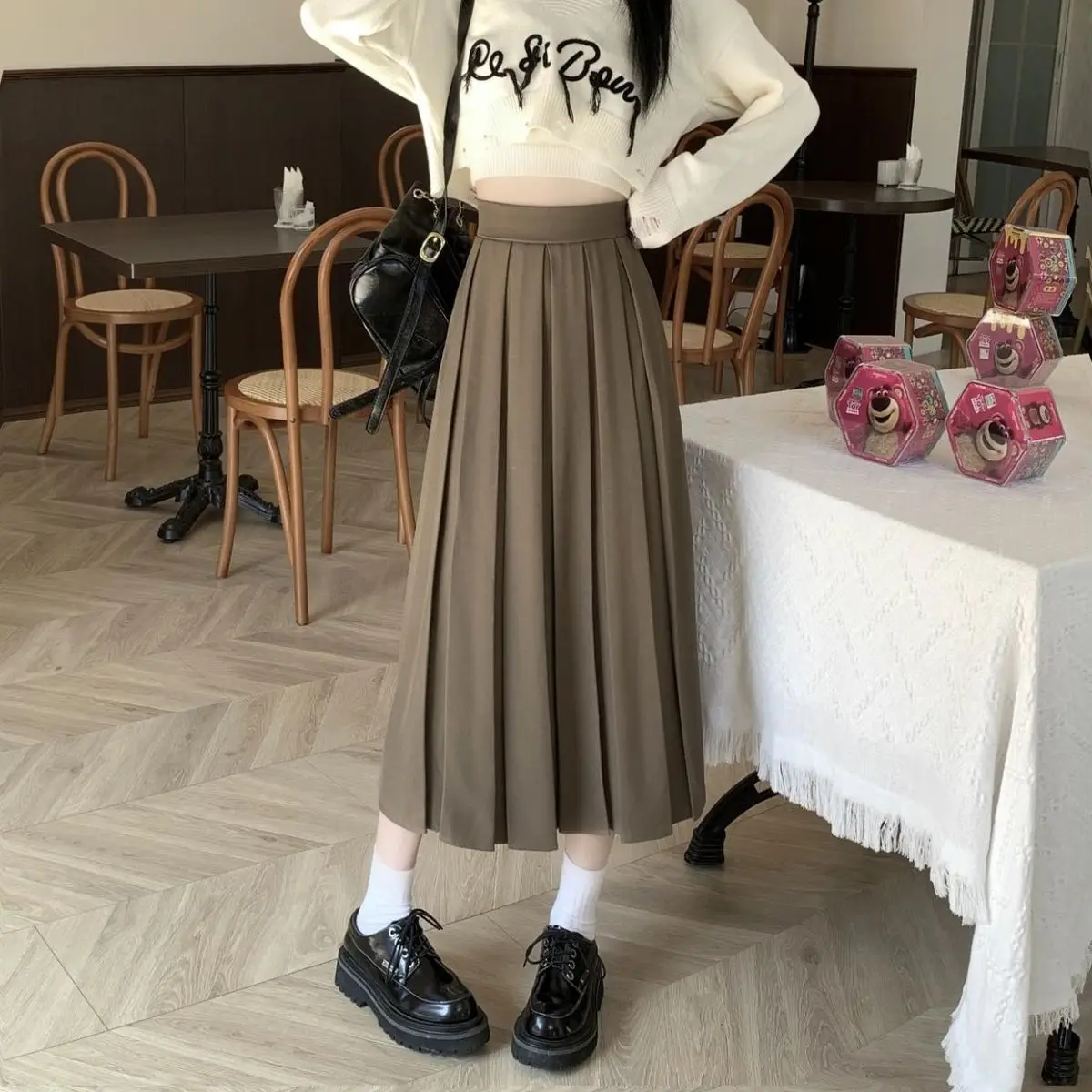 Modest Skirts for Women Korean Style Long Black Skirt Women's Pleated Skirt Long Skirts for Women Fashion 2023 Dazy A-LINE