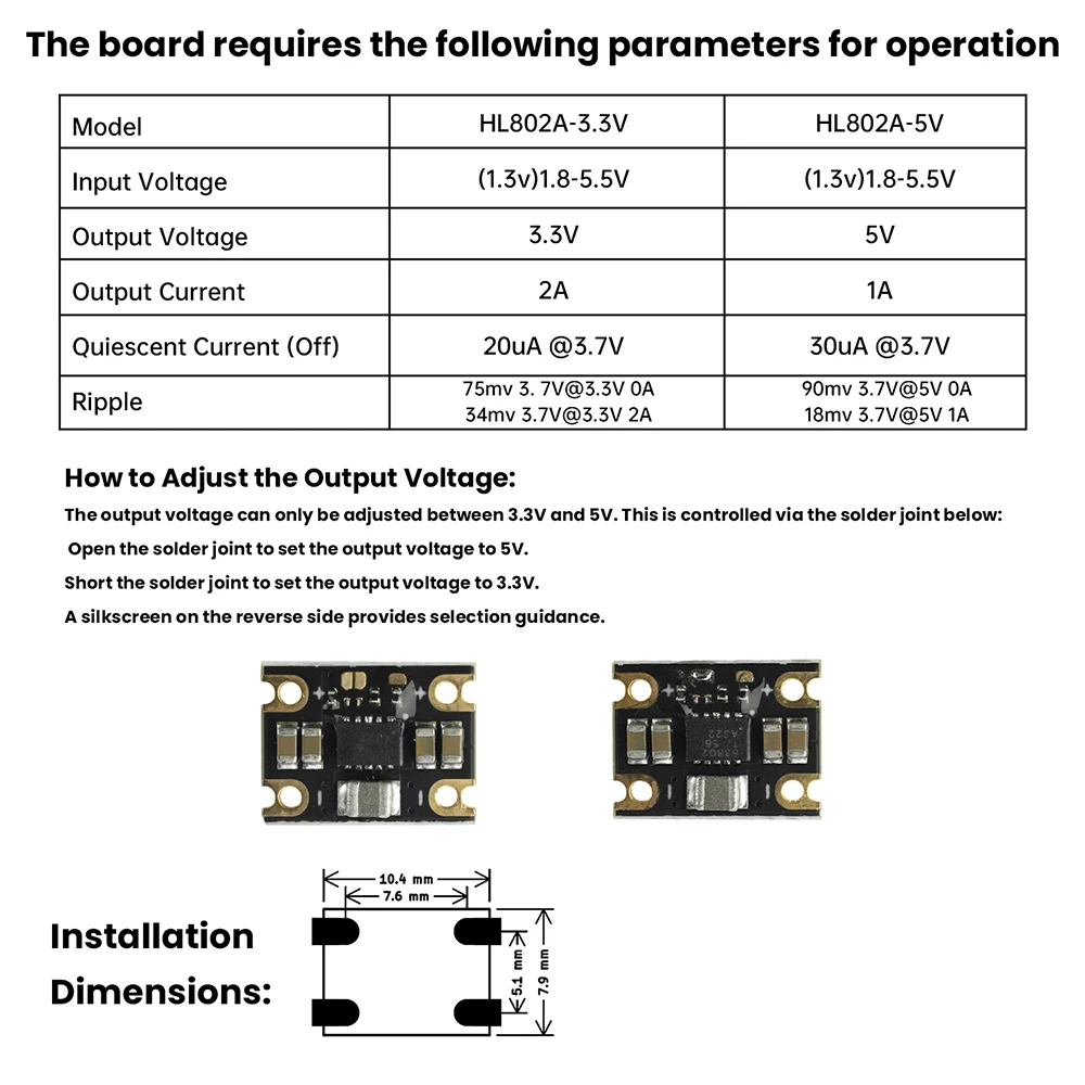 TPS63802 미니 벅 부스트 컨버터 모듈 DC 1.8-5.5V 3.3V 5V 1A 2A 리튬 배터리 스텝 업 다운 전압 레귤레이터 보드