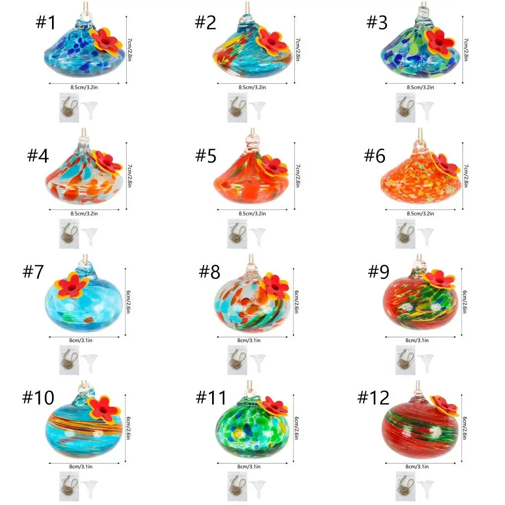 Glass Hummingbird Feeder 6