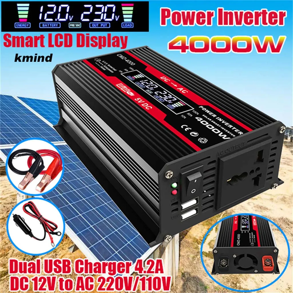 Inverter 12 V 110 V 600 W DC 12 V to AC 220 V/110 V Conversion Car ...