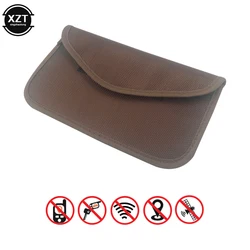 Premium Portable Faraday Cage Key Signal Blocker Pouch for Secure RFID Protection (Coffee)