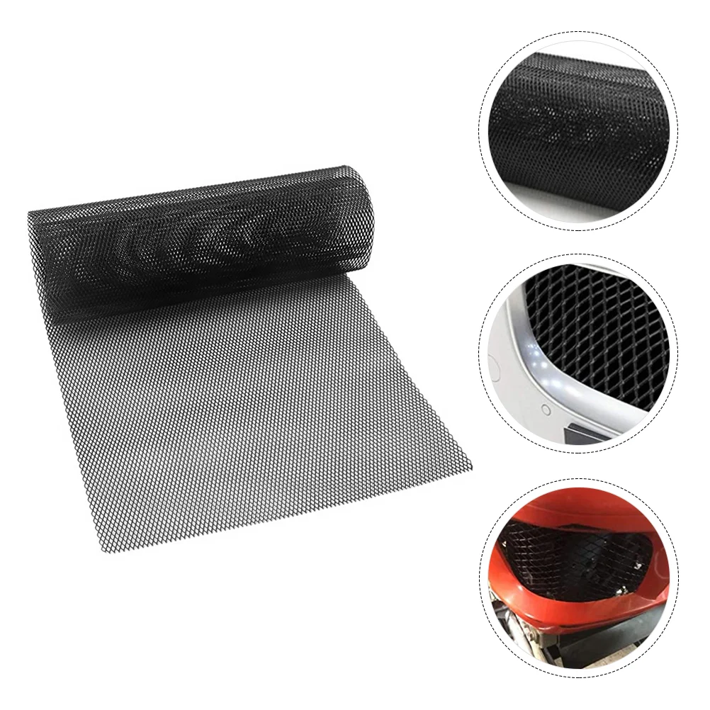 

Aluminum Alloy Grille Mesh Sheet Grid Body Bumper Rhombic Grill Mesh (Black)