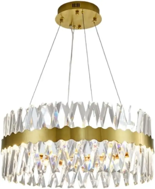 

Crystal Chandelier Contemporary, Modern Living Room Chandelier, K9 Crystal Ceiling Lights Fixtures, Round Pendant Lighting