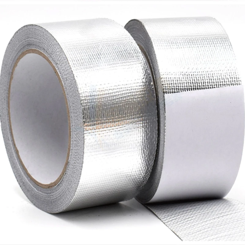 Aluminum Foil Tape Thickness Aluminum Foil Adhesive Tape Fireproof Heat Resistant Conductive Tape High Viscosity Moisture Proof Self Adhesive
