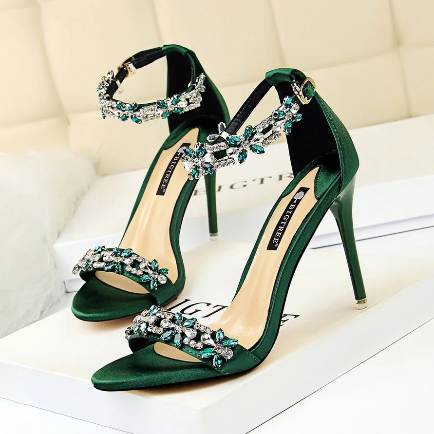Open Toe Rhinestones Sandals 4