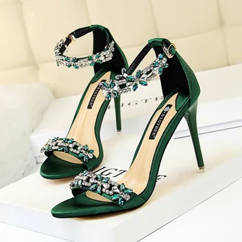Open Toe Rhinestones Sandals 4