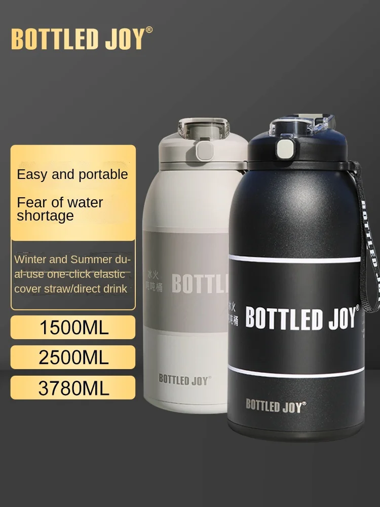 Insulated Metal Water Jug 1.5L 2.5L Big Bottle with Handle Gallon