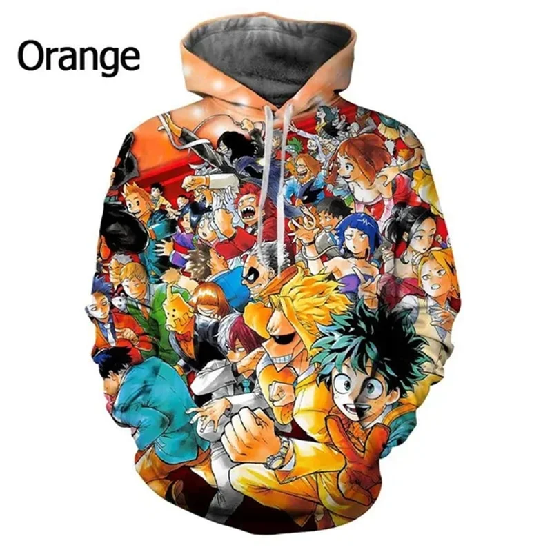 

3D My Hero Academic Printed Hoodies For Men Shonen Manga Graphic Unisex Sweatshirt Kid Funny Cute Pullover Women Harajuku Hoodie