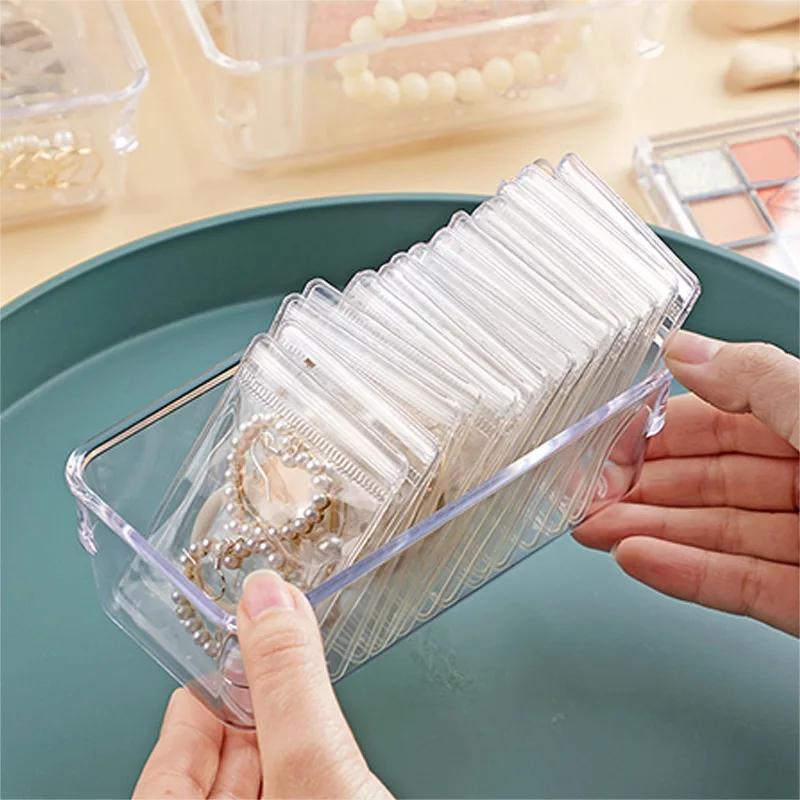 6pcs Drawer Divider Storage Box, PET Material Transparent Cosmetic Storage  Case, Jewelry Storage And Sorting Box, Desktop And Drawer Accessories, Orga